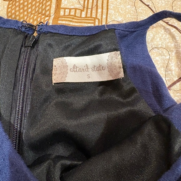 Altar'd State Dark Blue Tiered Halter
Neckline Mini Dress - Picture 7 of 12